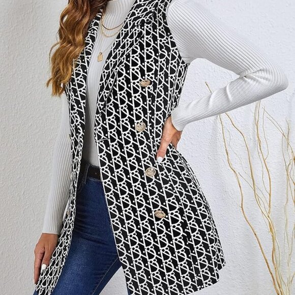 Shein NWOT Plus Women Size 2 XL Button Vest - Picture 1 of 13